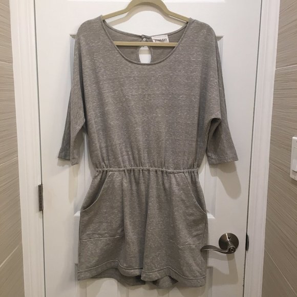 Olive + Oak Heather Grey Romper - Picture 1 of 4